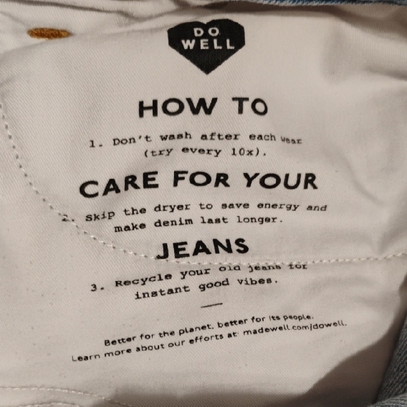 Madewell Light Blue Straight Leg Jeans with Distressed Detail #701 CRATE - Picture 8 of 11